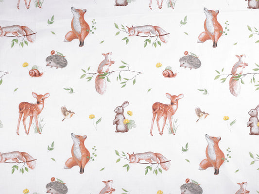 Cretonne coton oekotex Animaux de la forêt
