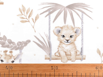 Popeline coton oekotex Animaux de safari