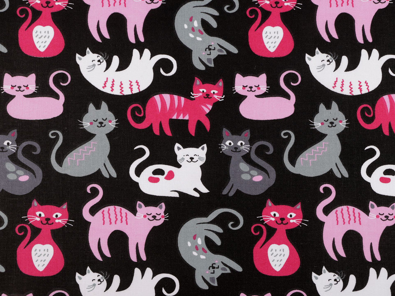 Tissu/Toile en coton Chats