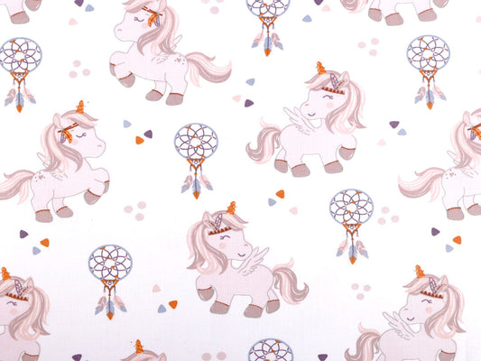 Cretonne en coton oekotex Licornes
