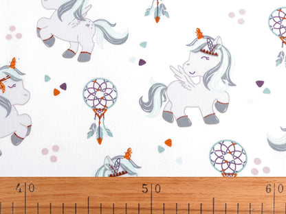 Cretonne en coton oekotex Licornes