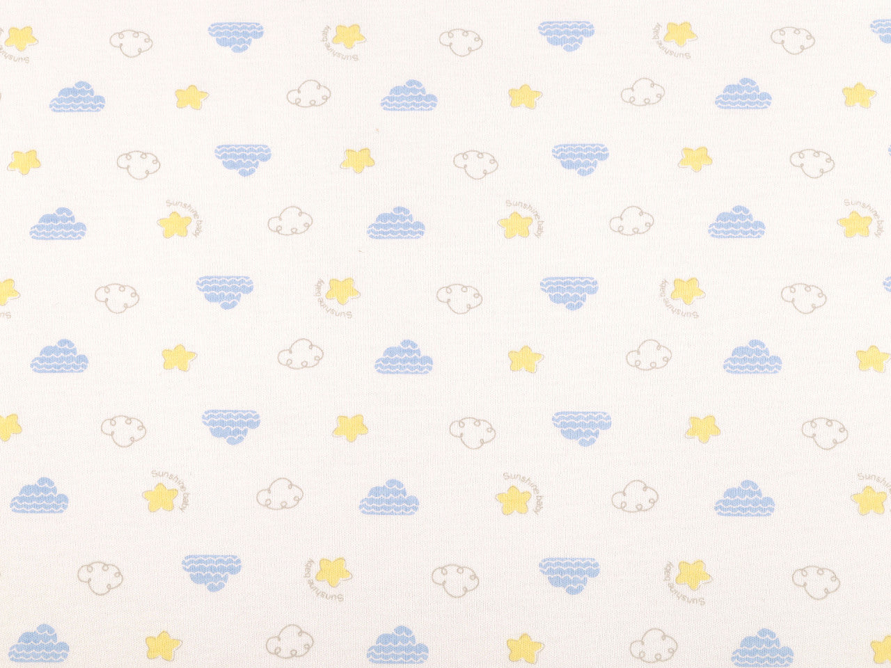 Tricot de coton, Nuages, largeur 200 cm