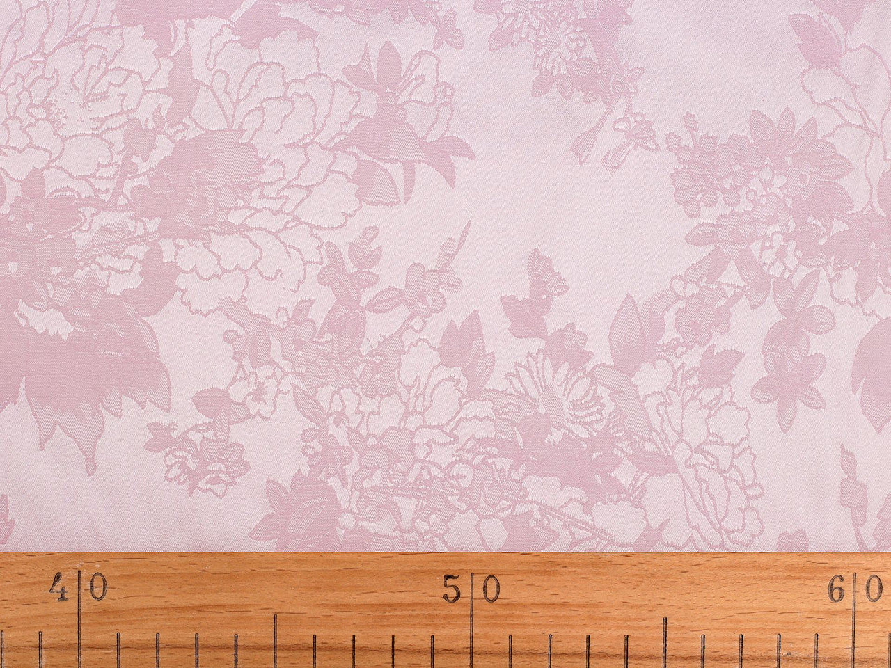 Satin à motifs floraux, imitation soie