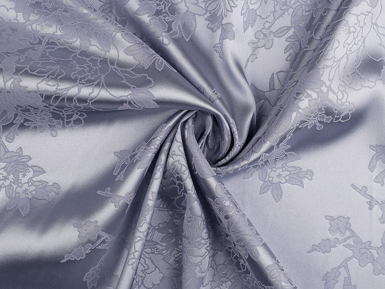 Satin à motifs floraux, imitation soie