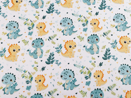 Cretonne coton oekotex Dinosaures