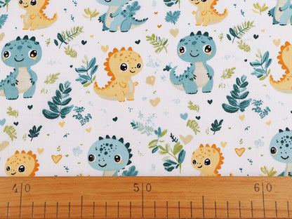 Cretonne coton oekotex Dinosaures