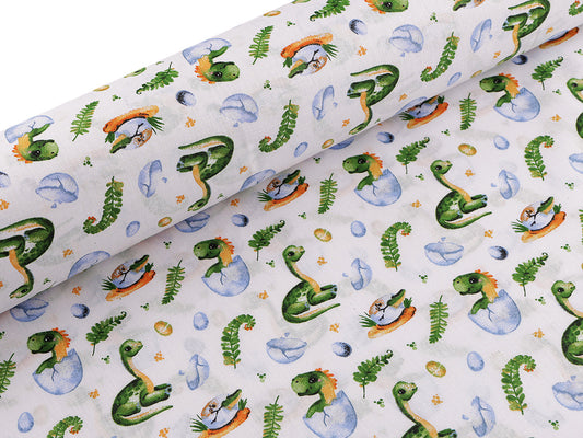 Tissu en coton oekotex, Dinosaures