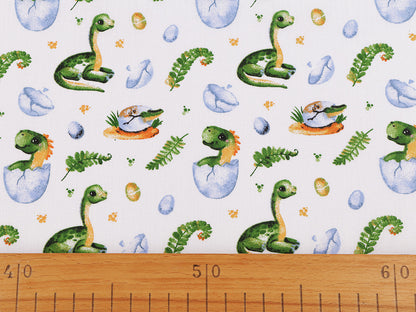 Tissu en coton oekotex, Dinosaures