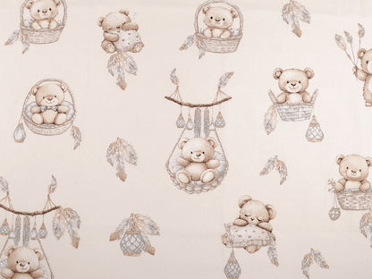 Popeline coton oekotex  Ours en peluche