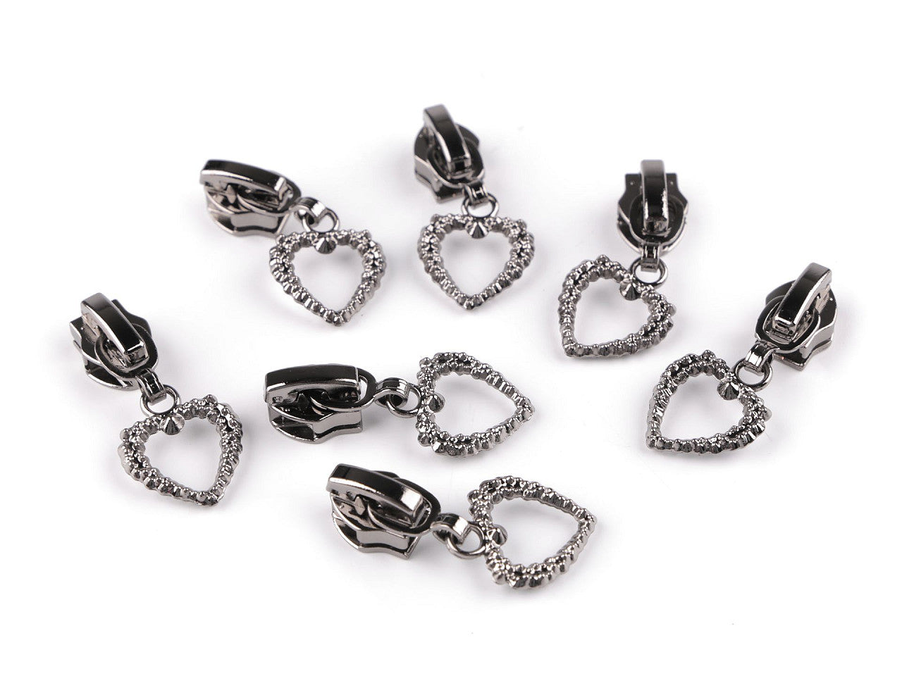 Curseur pour FAG  en nylon, N<sup>o</sup> 7, Cœur - 20pc