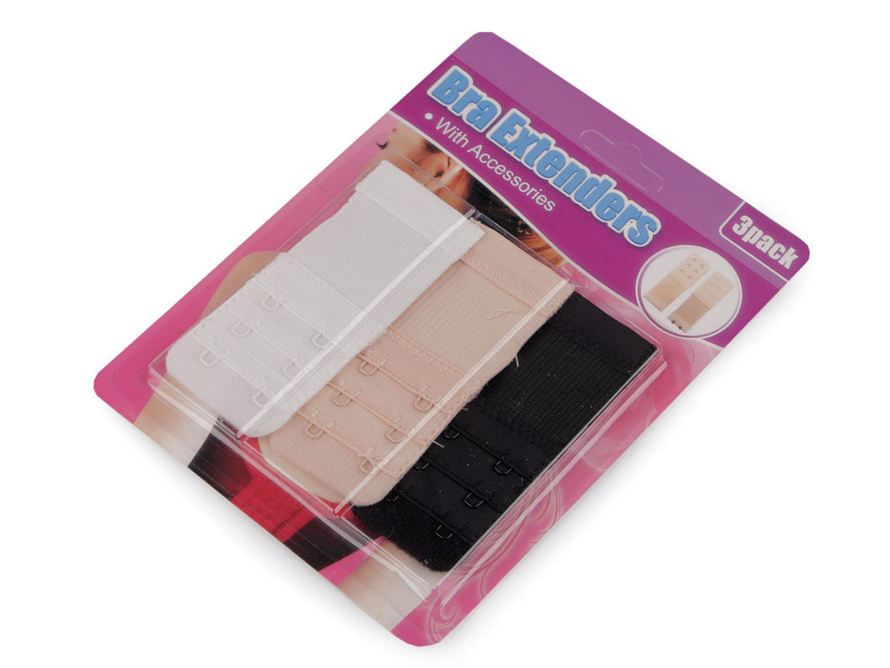 Rallonge de soutien-gorge - rangée simple, double rangée, lot de 3 pièces