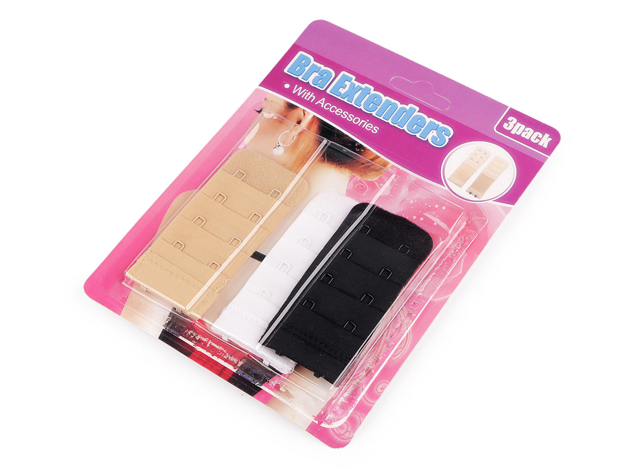 Rallonge de soutien-gorge sans élastique - double rangée, triple rangée, lot de 3 pièces