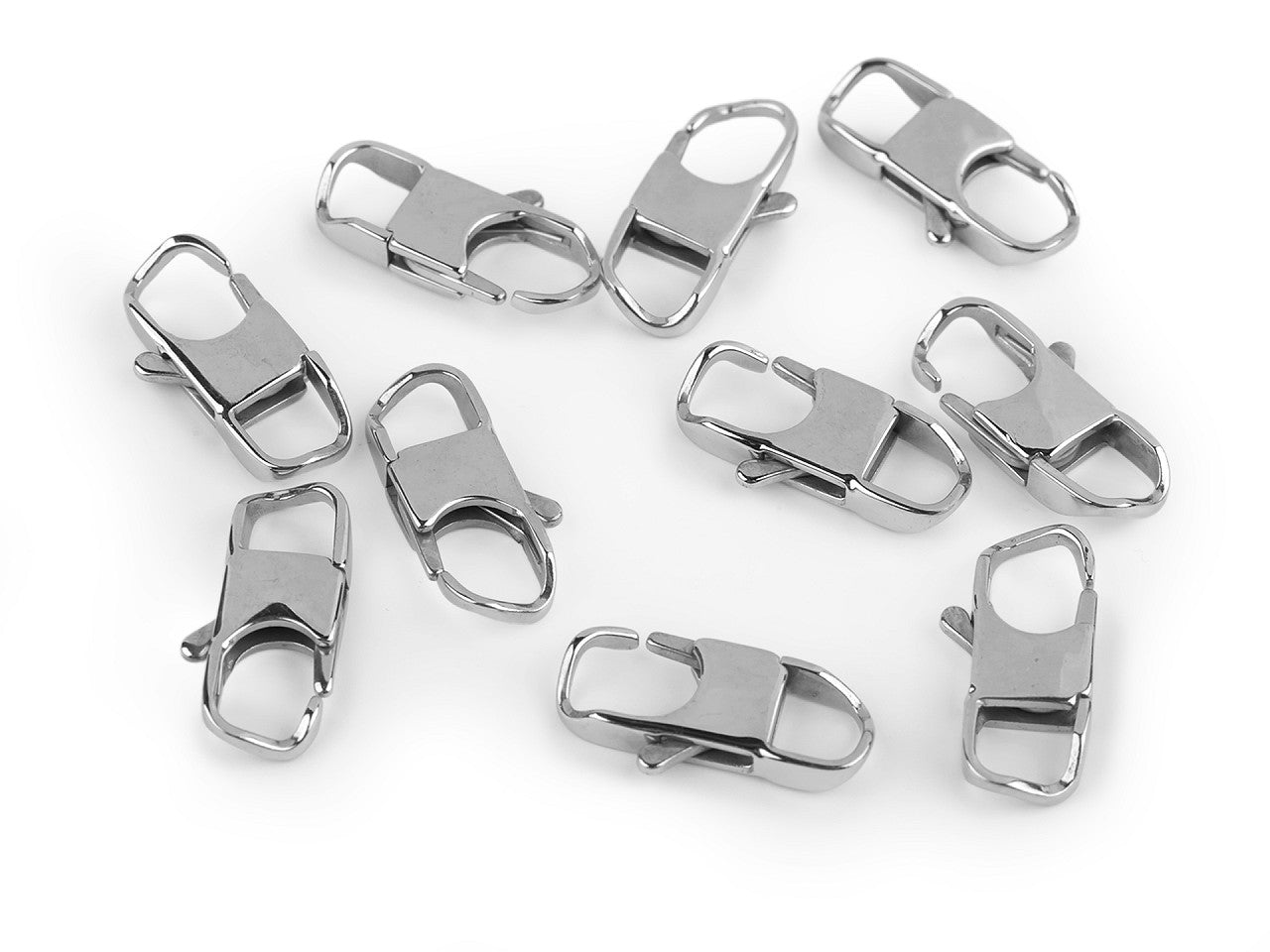 Mousqueton en acier inoxydable, 12 x 25 mm - 10pc