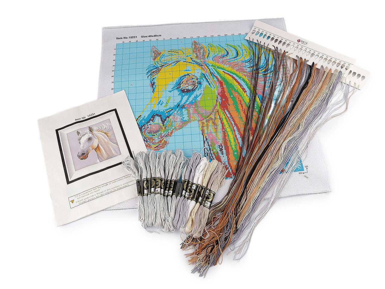 Kit de broderie avec motif pré-imprimé