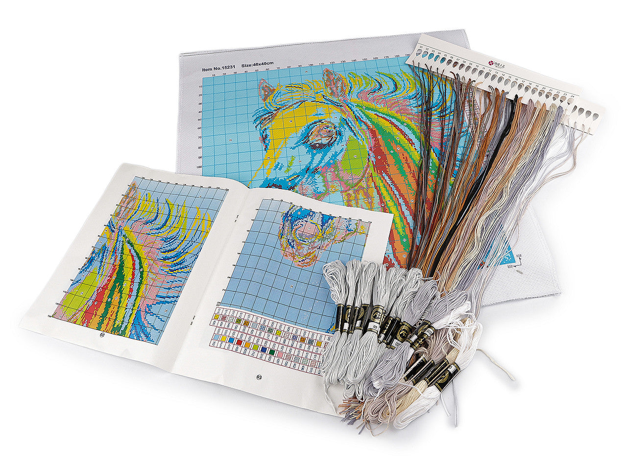 Kit de broderie avec motif pré-imprimé