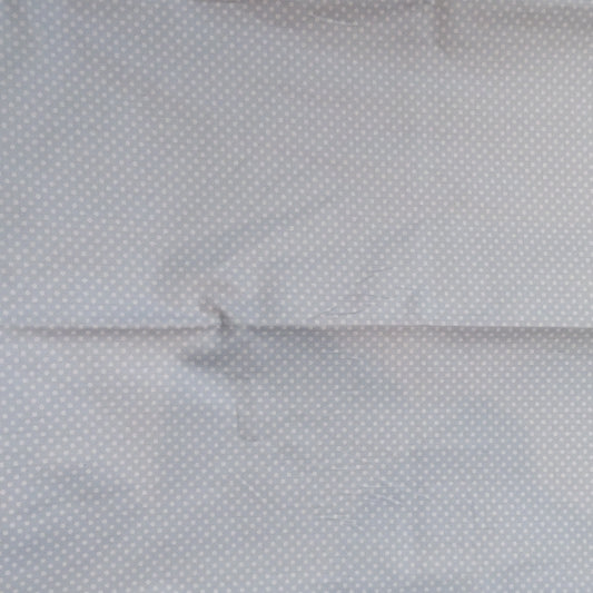 Coupon 100% coton oekotex env. 100x150cm pois bleu ciel