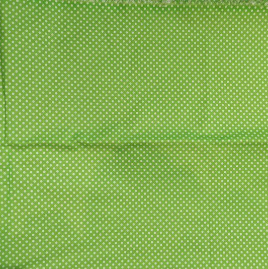 Coupon 100% coton oekotex env. 100x150cm pois vert