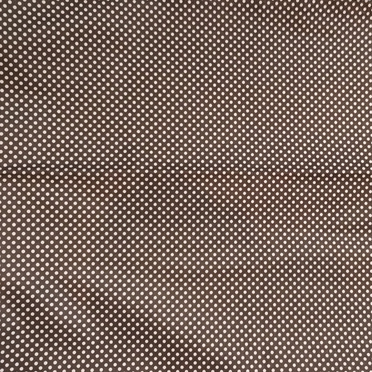 Coupon 100% coton oekotex env. 100x150cm pois chocolat