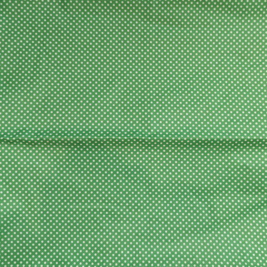 Coupon 100% coton oekotex env. 100x150cm pois vert foncé