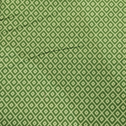 Coupon 100% coton oekotex env. 100x150cm motifs losanges vert