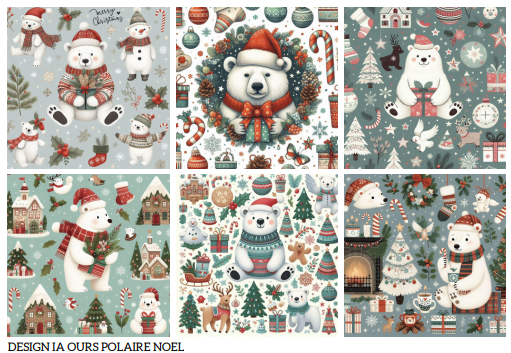 Panneau 6 motifs 37x37cm NOEL ´61328