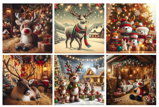 Panneau 6 motifs 37x37cm NOEL 62996