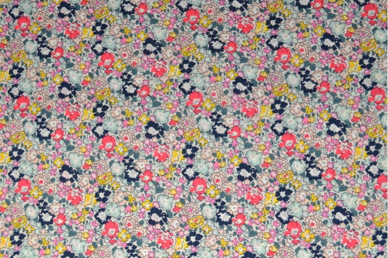 Popeline coton fleuries Oekotex