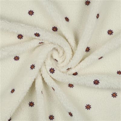 Sherpa brodée fleurs POPPY