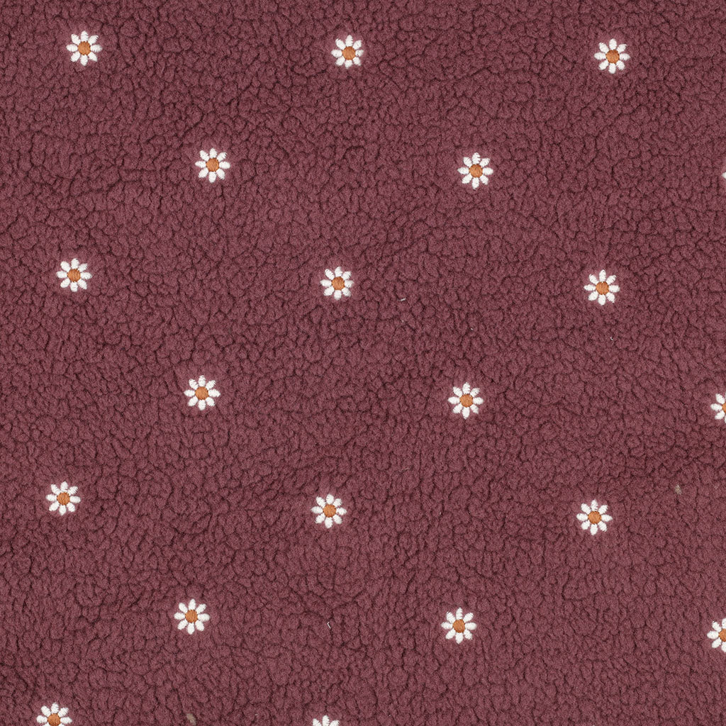 Sherpa brodée fleurs POPPY