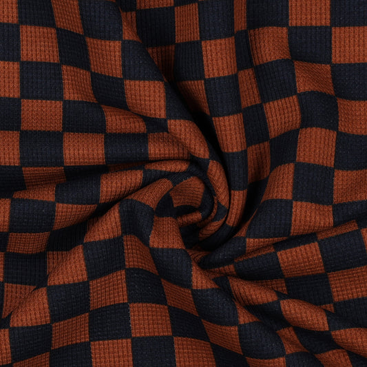 Jersey gaufré carreaux POPPY