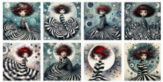 Panneau 8 motifs 13x13 cm Fantastique