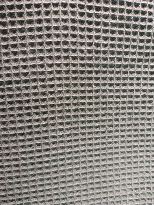 Coupon nid d'abeilles gris coton Oekotex 90x150cm