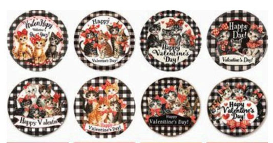 Panneau 8 motifs 13x13 cm Happy Valentine