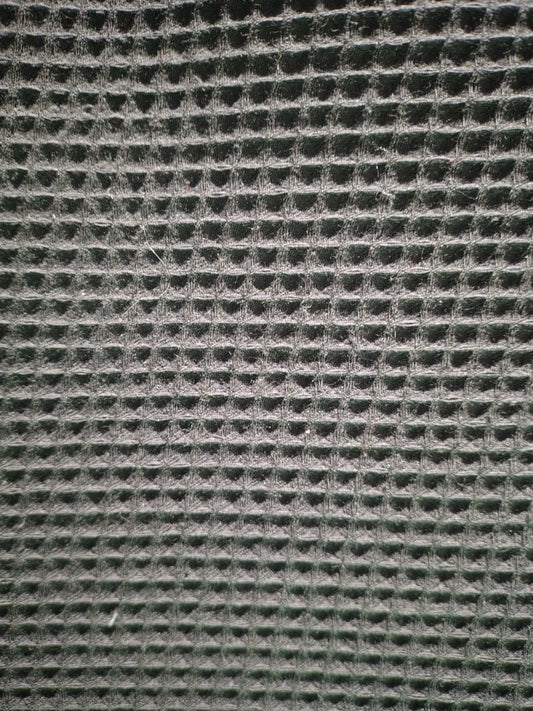 Coupon nid d'abeilles noir coton Oekotex 90x150cm