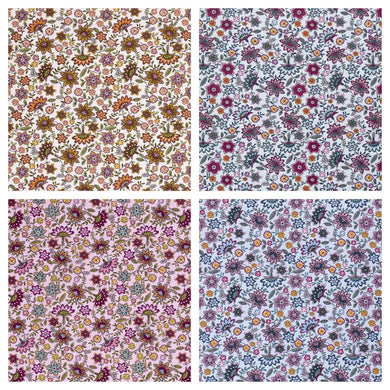 Oekotex-Baumwollpopeline mit Blumendruck